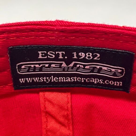 Jim Beam Racing Robby Gordon Signed Hat Baseball Cap NASCAR Strapback Red - Picture 8 of 10